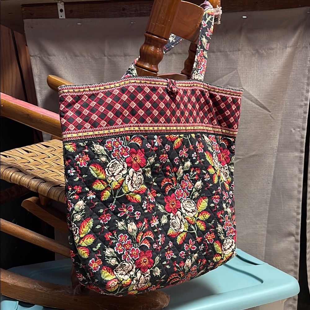 Floral Quilted Tote Bag